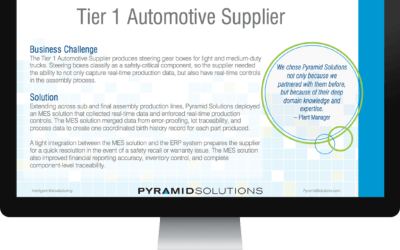 New MES Yields Detailed Birth Records for Safety-Critical Parts at Tier 1 Automotive Supplier