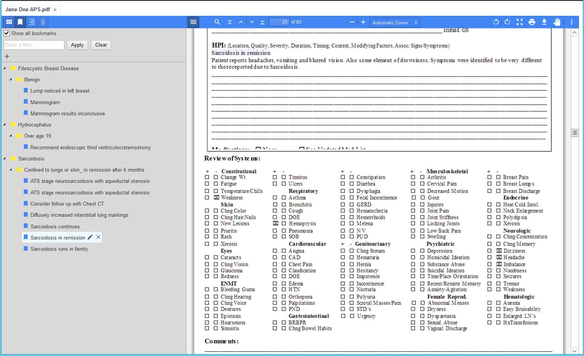 search attending physician statement