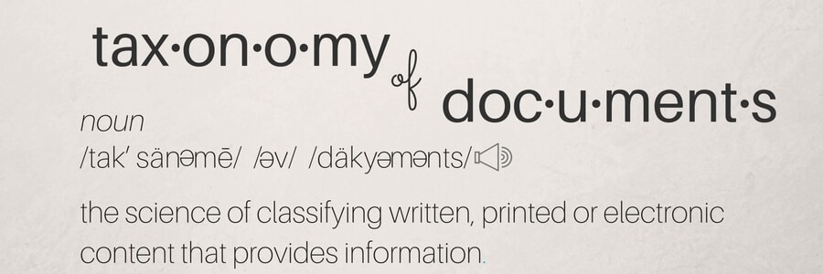 The Lean Approach to Document Taxonomy
