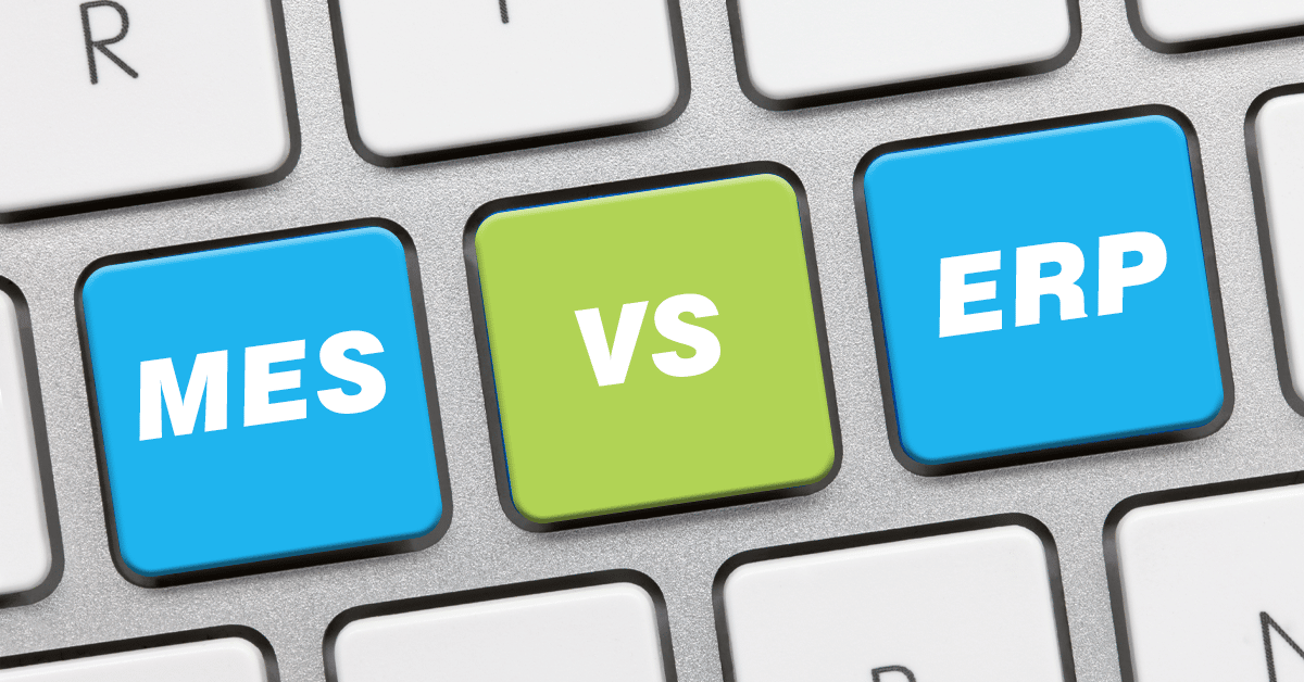 differences between mes and erp graphic